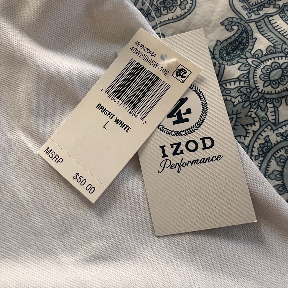 NWT Izod Womens Polo Shirt Performance Stretch Short Sleeve Top SZ L - Picture 6 of 7